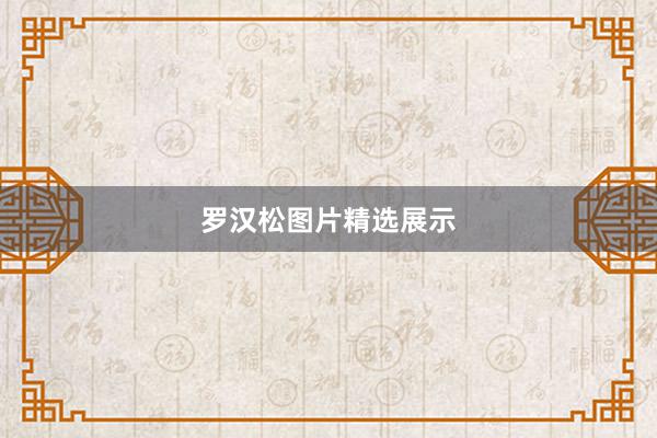罗汉松图片精选展示